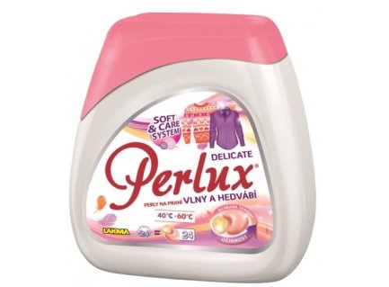 PERLUX DELICATE prací perly na praní tkanin z vlny, hedvábí a jemných materiálů 24 ks